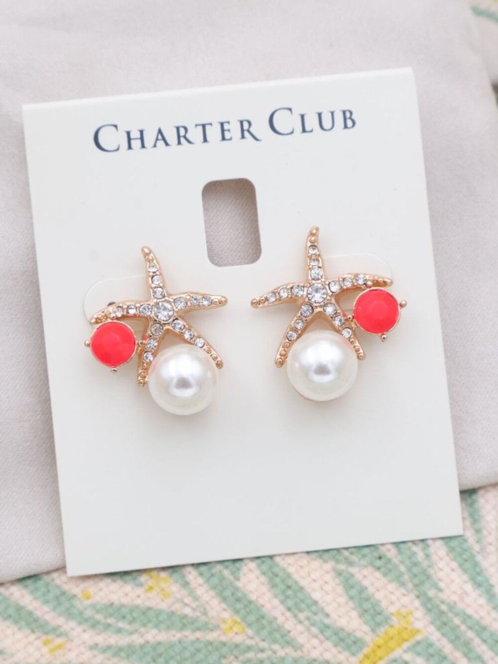Charter Club Starfish Earrings